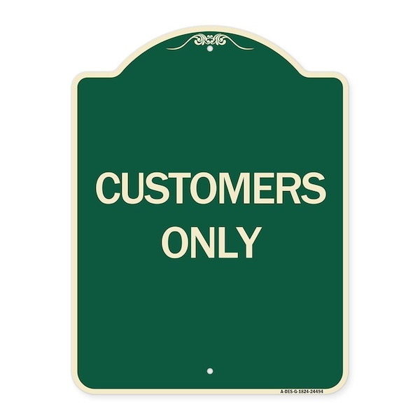 Signmission Designer Series Customers Only, Green & Tan Heavy-Gauge Aluminum Sign, 24" x 18", G-1824-24494 A-DES-G-1824-24494 - main